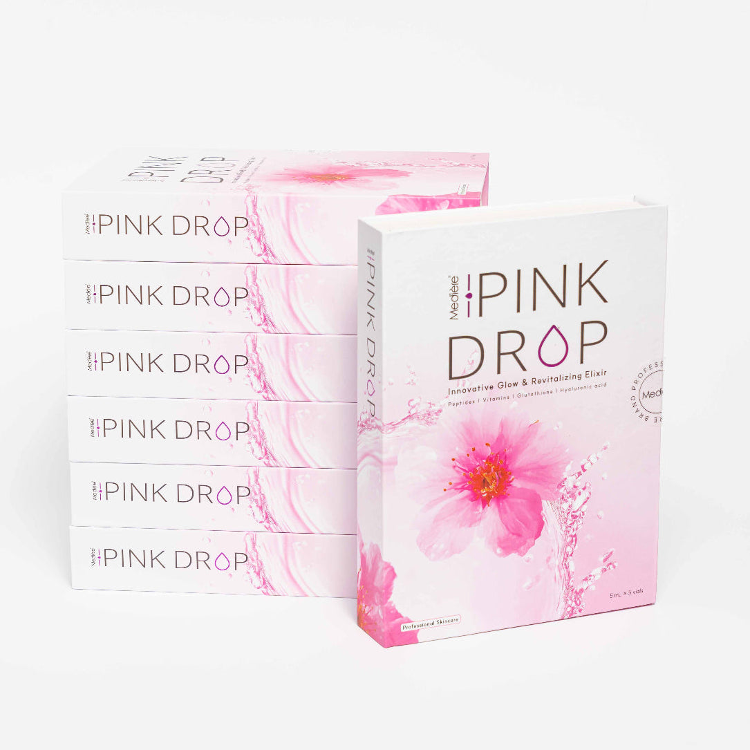 Pink drop korena face treatment packageing stacked up