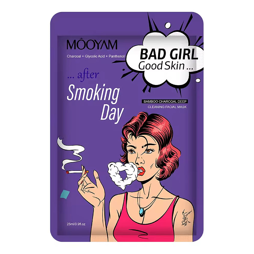 MOOYAM Charcoal + Glycolic Acid + Panthenol Face Mask