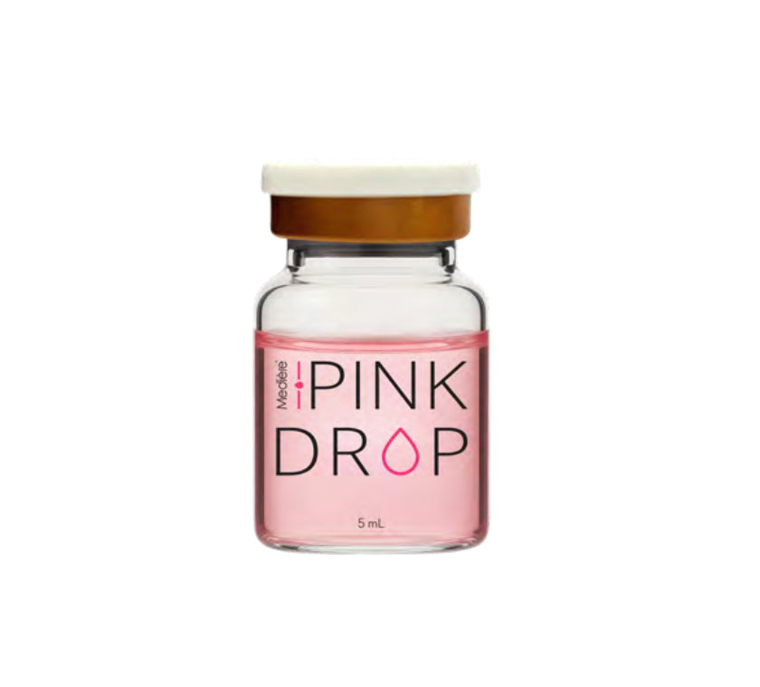 Pink bottle labeled 'Pink Drop' with a white background